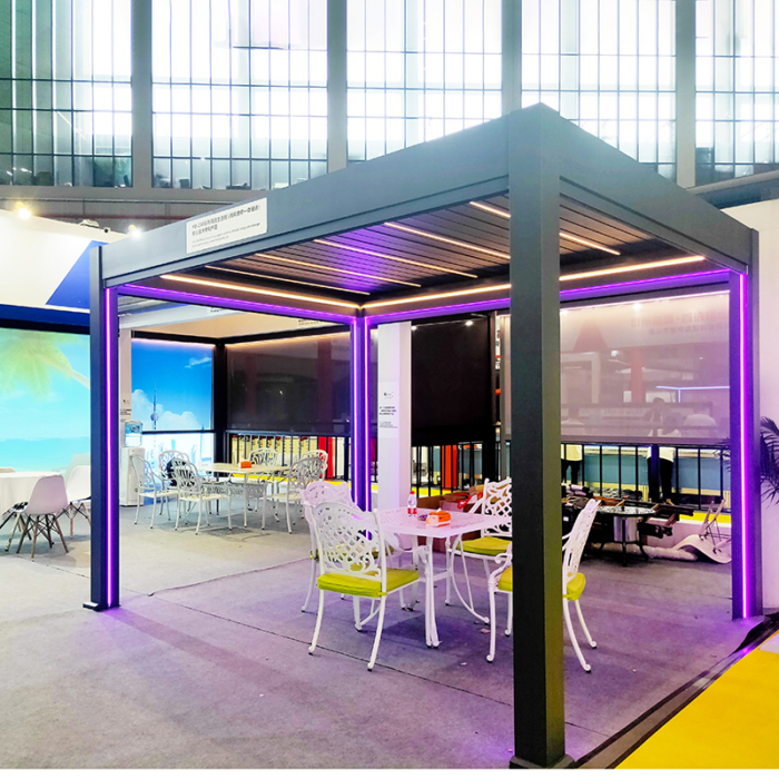 V350-220 Pergola With Zip Blinds LED Light - Image 2