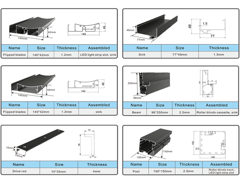 V250-140 pergola structures