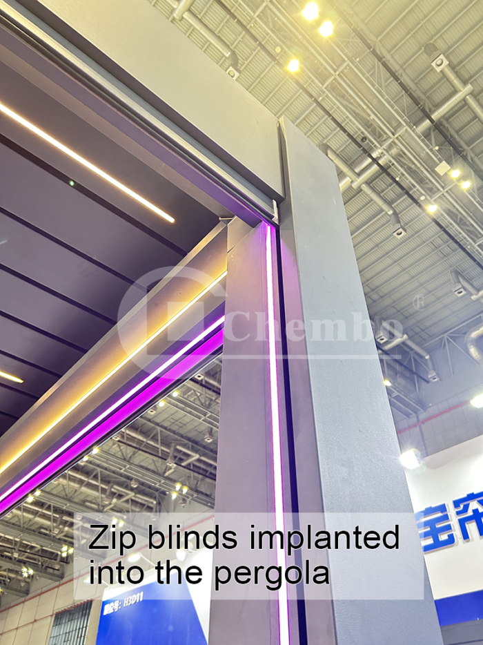 V350-220 Pergola With Zip Blinds LED Light - Image 6