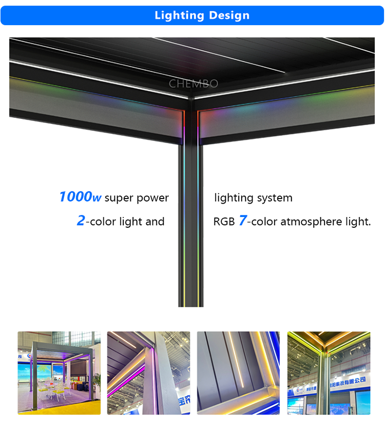 pergola with light