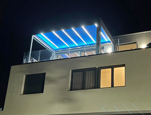 Pergola at night