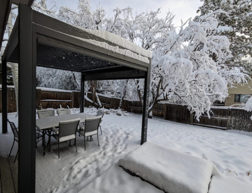 Pergola in the Snow: A Sanctuary in Winter