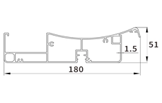 180 pergola blade with light