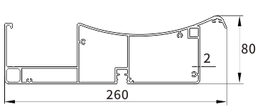 260 blade Profile 260 pergola blade Profile