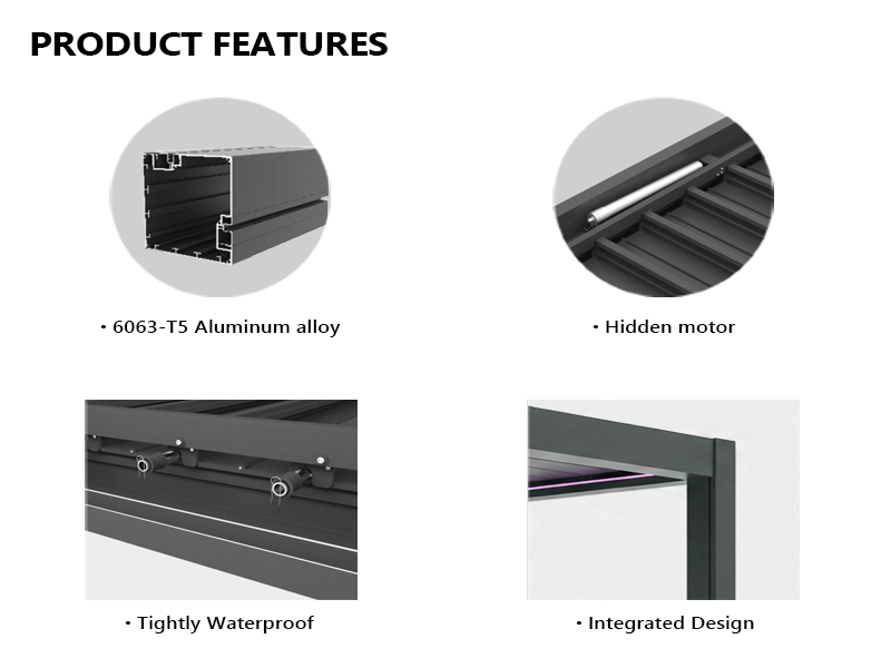 Aluminum pergola main features