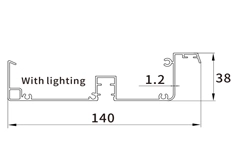 F140 pergola blade view