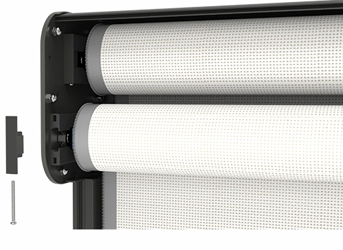 V7 Double-layer zip blind inner side view