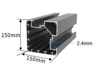 H260 aluminum pergola post with light
