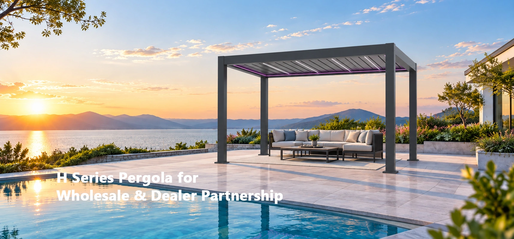 H-series pergola banner